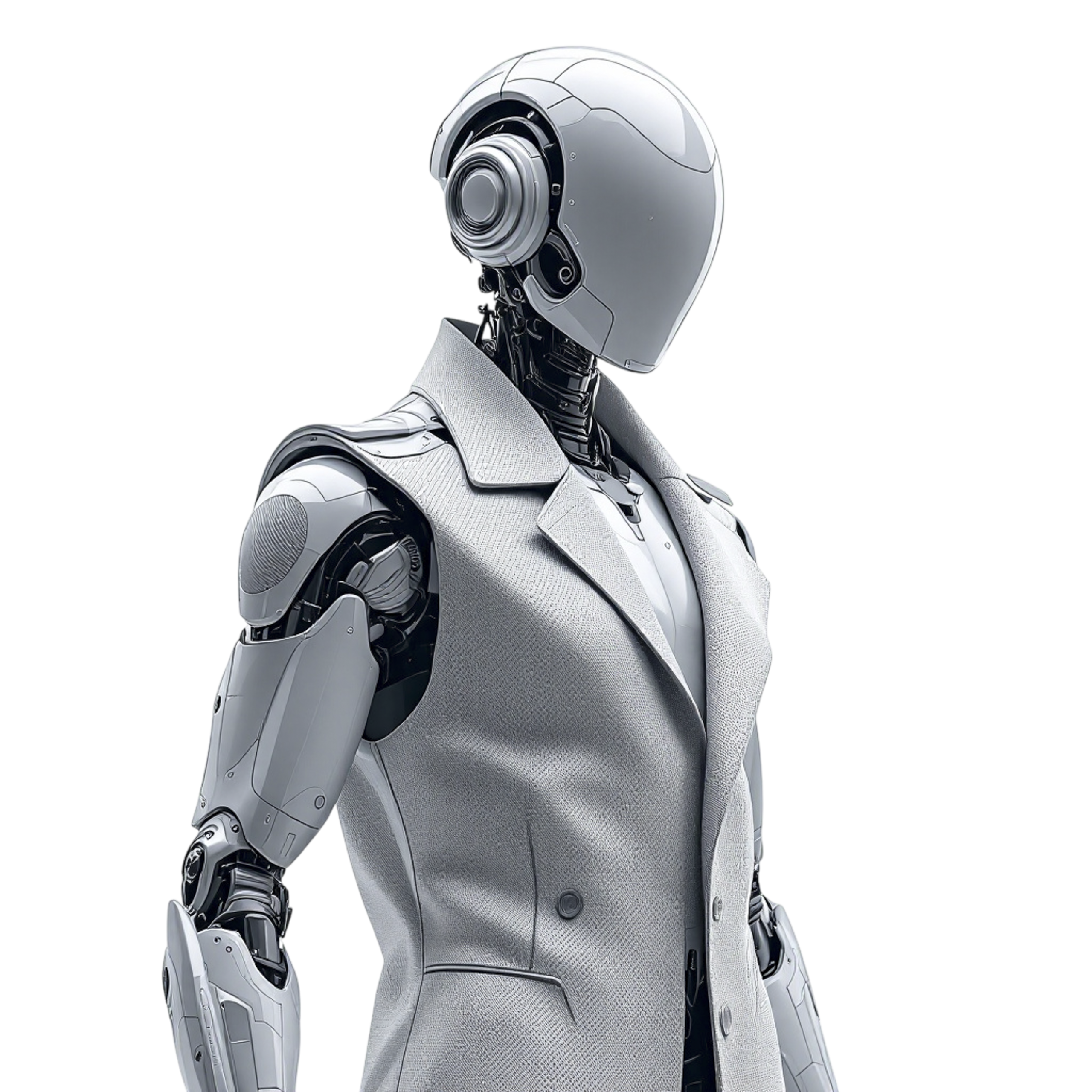 vecteezy a robot in a suit standing with his arms crossed 59914316